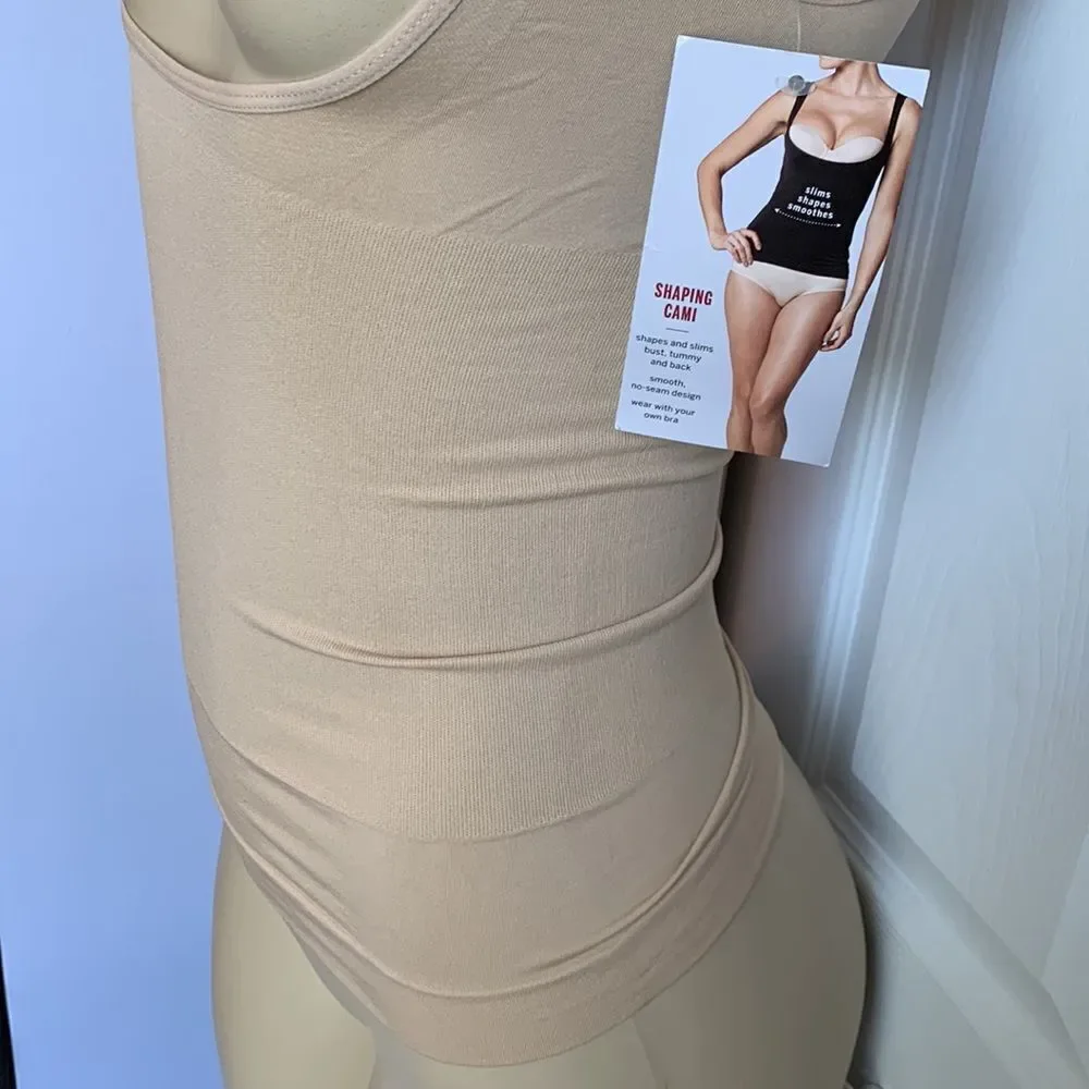 Dress Barn Shaping Cami Tank Top Smooth Seamless S Nude